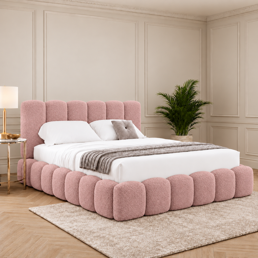 Eden Bubble Bed Frame in Boucle Fabric