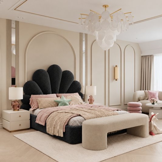 Daphne Kids Bed Frame In Boucle Fabric
