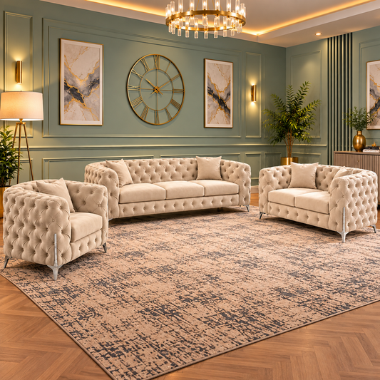 Dorevane Grand Chesterfield 3+2+1 Sofa Set