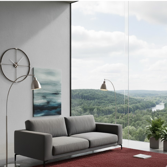 Modvia 2 Seater Modern Sofa In Plush Velvet Fabric