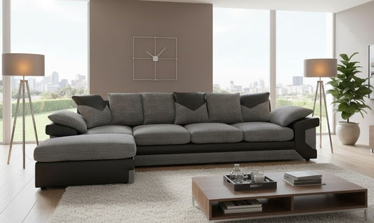 Fairview Lounge L-Shaped Sofa In Jumbo Fabric