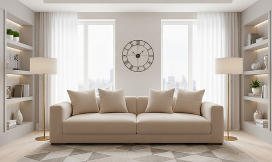 The Brighton Luxe 4-Seater Sofa In Plush Velvet Fabric