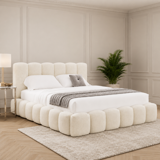 Eden Bubble Bed Frame in Boucle Fabric