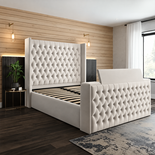 Twinkle Winged Chesterfield TV Bed Frame