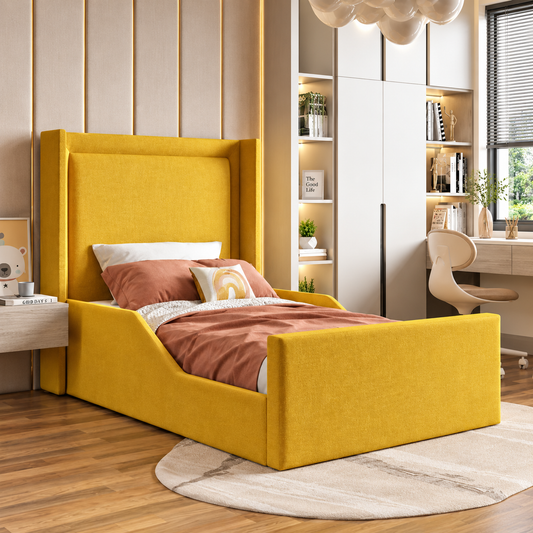 Serenity Plain Wingback Kids Bed