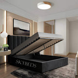 Gillmoss Wingback Metal Gas Lift Bed Frame Gillmoss Wingback Metal Gas Lift Bed Frame
