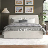 Hawaii Cream Bed Frame In Boucle Fabric Hawaii Cream Bed Frame In Boucle Fabric