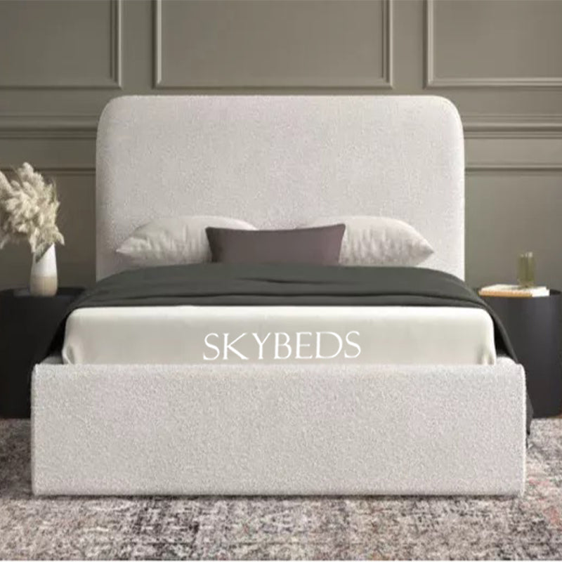 Hawaii Cream Bed Frame In Boucle Fabric Hawaii Cream Bed Frame In Boucle Fabric