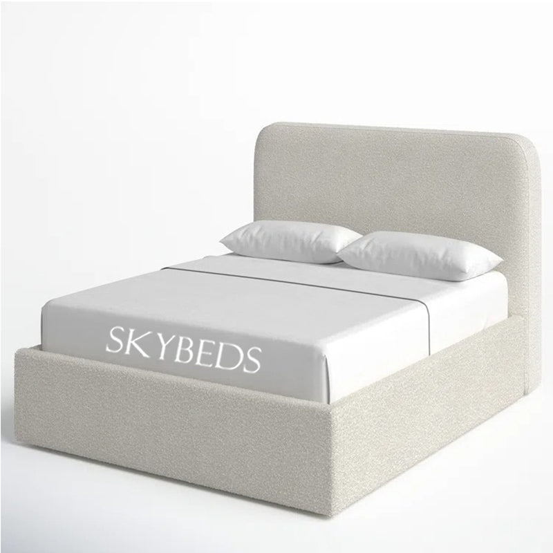 Hawaii Cream Bed Frame In Boucle Fabric Hawaii Cream Bed Frame In Boucle Fabric