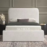 Hawaii Cream Bed Frame In Boucle Fabric Hawaii Cream Bed Frame In Boucle Fabric
