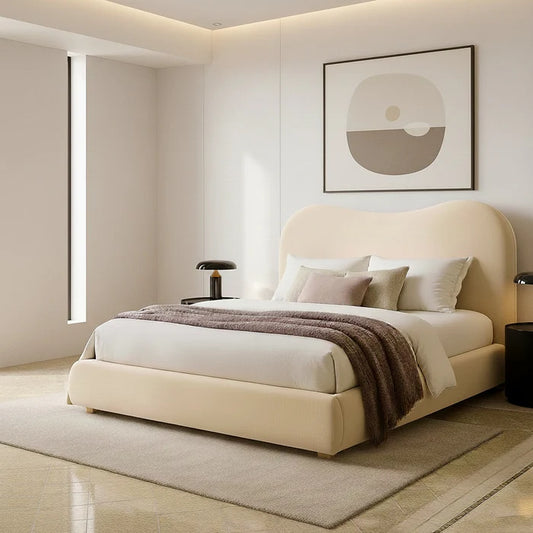 Corpus Oval Upholstered Bed Frame With Curved Headboard