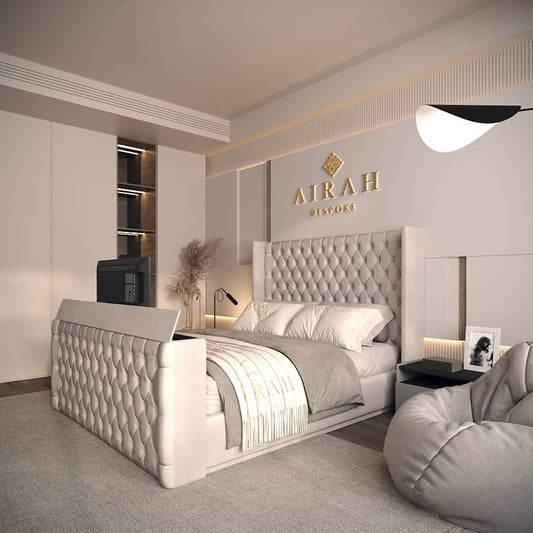 Zenith Winged Chesterfield TV Bed Frame