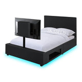 AVA Upholstered Leather TV Bed Frame AVA Upholstered Leather TV Bed Frame