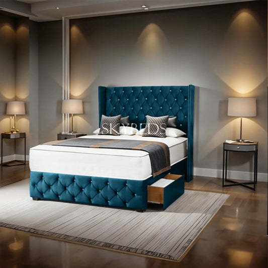 Allen Chesterfield Winged Divan Bed