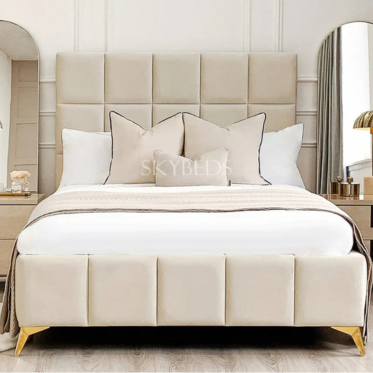 Callum Cubed Upholstered Bed Frame