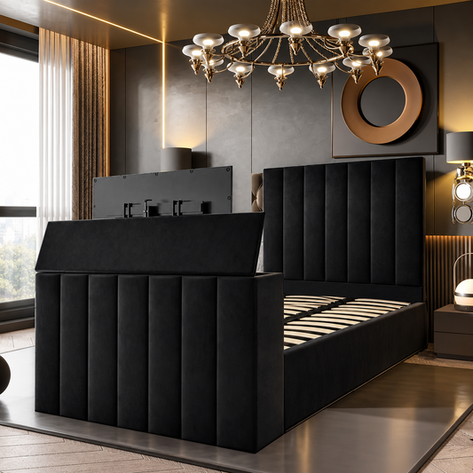 Cameron Panel Plush TV Bed Frame