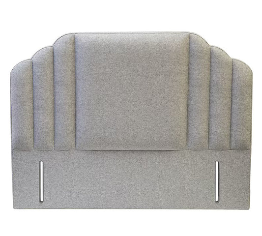 Sandstone Luxury Art Deco Floor Standing Headboard In Plush Velvet Fabric