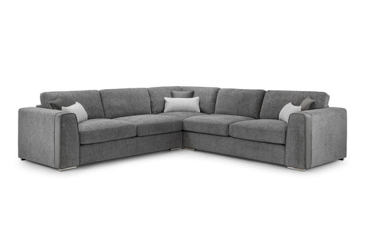 Naples Large Corner Sofa In Grey