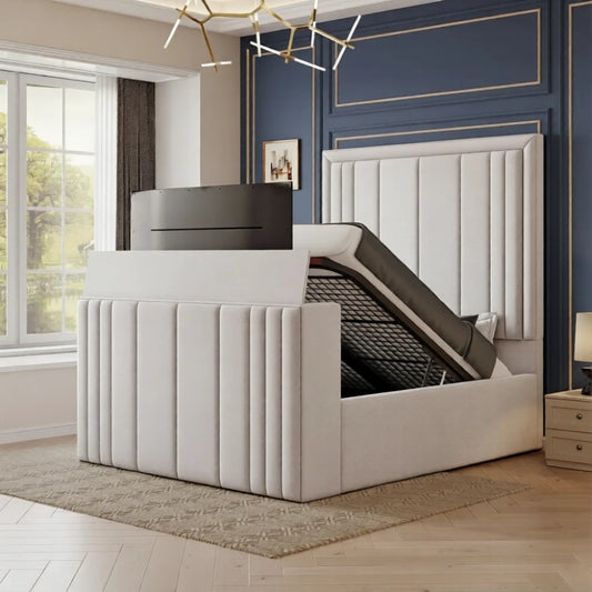 Malti Linestyle Upholstered TV Bed Frame