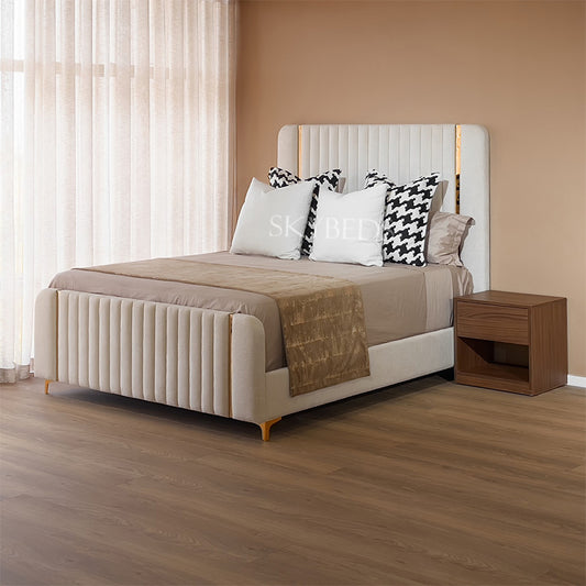 Savy Linestyle Upholstered Bed Frame