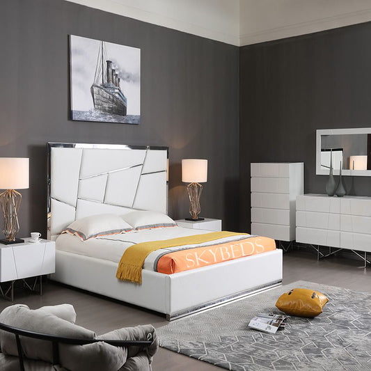 Bloom Luxury Bed Frame With Silver Border