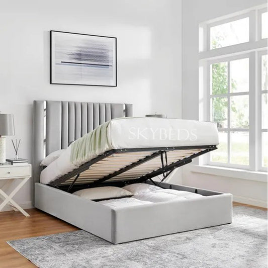 Leone Linestyle Gas Lift Ottoman Storage Bed
