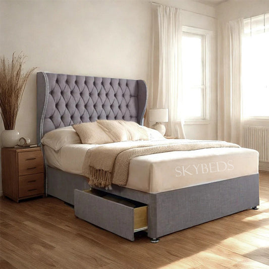 Canterbury Curved Winged Divan Bed