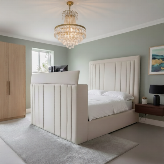 York Upholstered TV Bed Frame