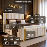 Savy Linestyle Upholstered Bed Frame