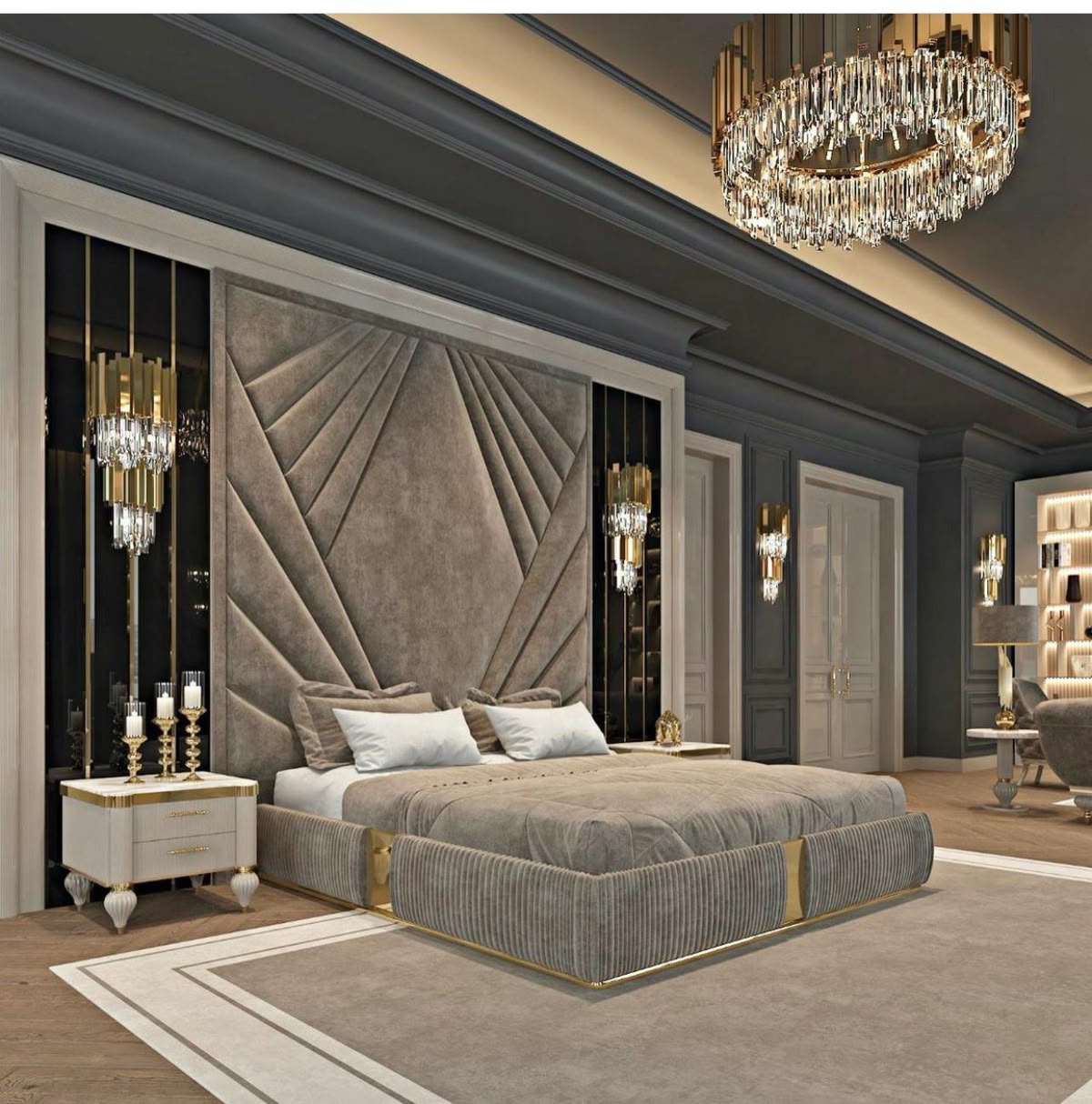 Nova Upholstered Bed Frame With Tall headboard