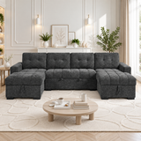 Palermo U Shape Sofabed in Grey