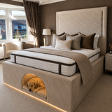 Havanah Modern Bed Frame with Built-In Dog Bed