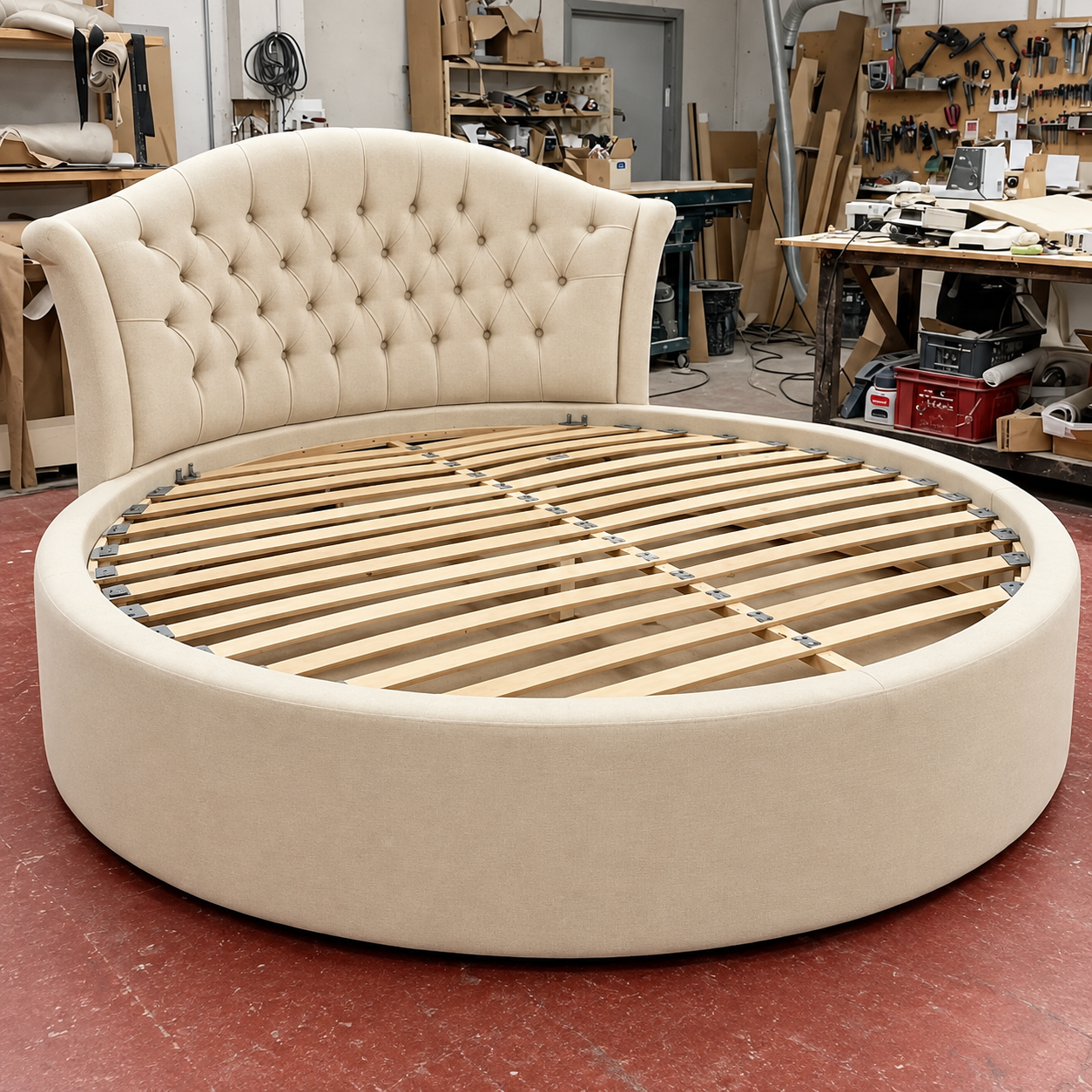 Virella Diamond Curve Round Bed