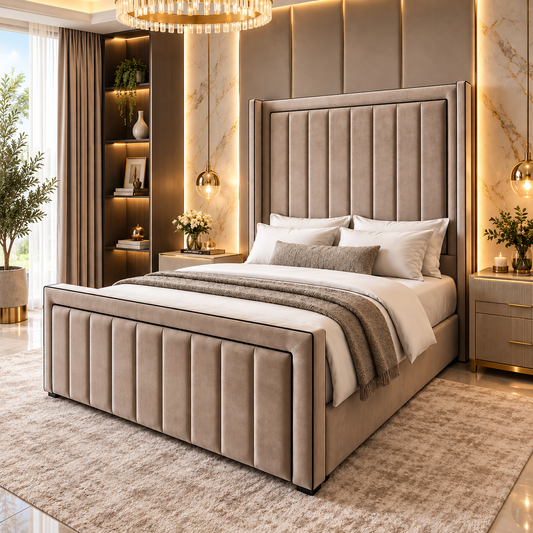 Riverton Luxe Panel Headboard Bed Frame