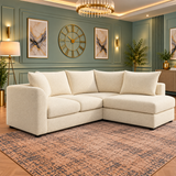 Quillcrest Haven Right-Hand Chaise L-Shaped Sofa In Plush Velvet Fabric