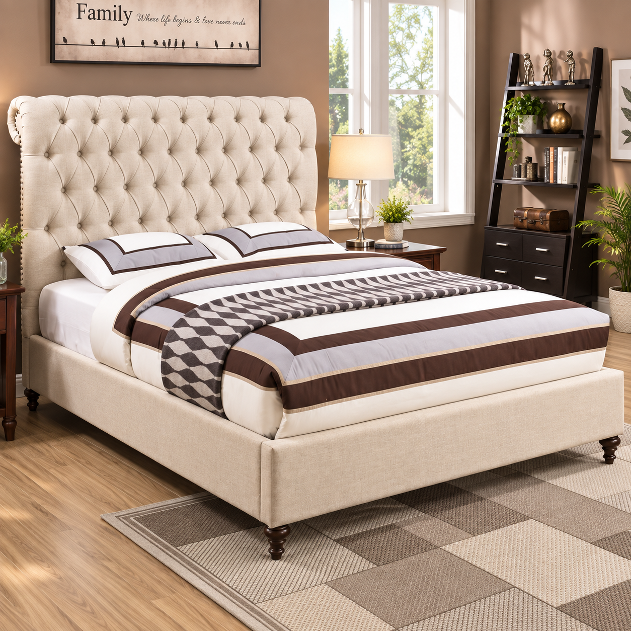 Harrison Sleigh Bed Frame