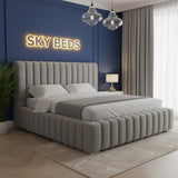Childwall Padded Linestyle Upholstered Bed Frame