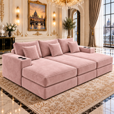 Huxford Cinema Sofa Bed | Deep Lounge Seating with Cup Holders