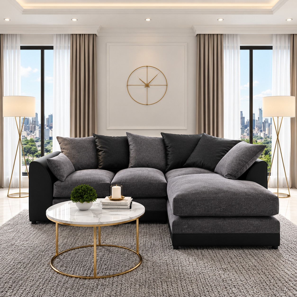 Birchline Comfort Bench Corner Sofa