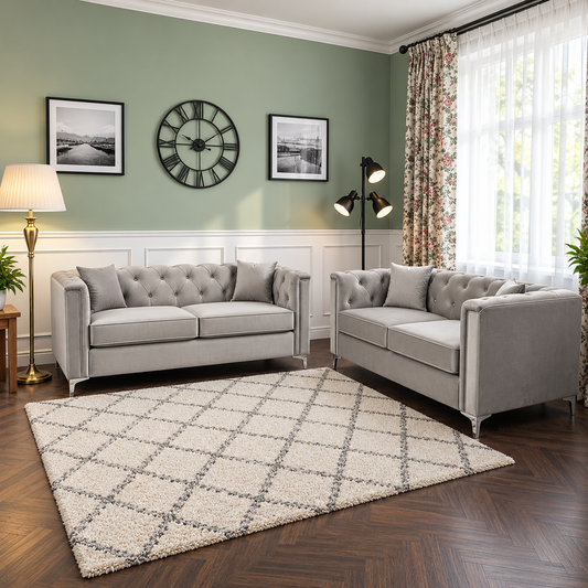 The Velvet Cartel 3+2 Seater Sofas In Plush In Plush Velvet Fabric