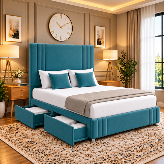 Torridon Symmetrical Vertical Headboard Divan Bed Frame