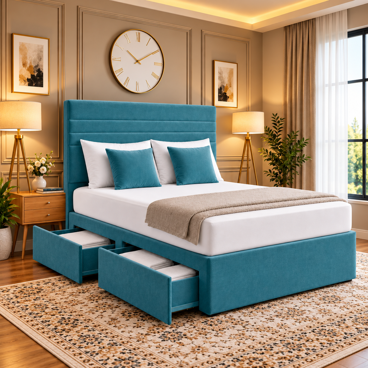 Cairnwell Divan Horizontal Panel Bed Frame Storage