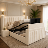 Amal TV Bed Frame With Wide Headboard