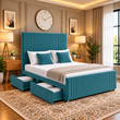 Strathmore Divan Vertical Lines Bed Frame with Storage