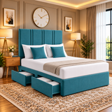 Dundee Divan Double Vertical Lines Panel Bed Frame