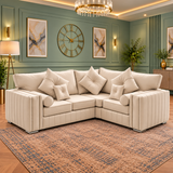 The Prism Contour L-Shaped Sofa In Plush Velvet Fabric