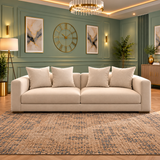 The Brighton Luxe 4-Seater Sofa In Plush Velvet Fabric