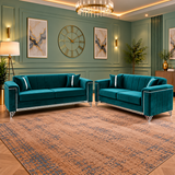 The Gradient 3 plus 2 Seater Sofa In Plush Velvet Fabric