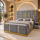 Crestovia Gilded Art Deco Bed Frame