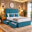 Crieff Divan Panelled Bed Frame with Optional Storage